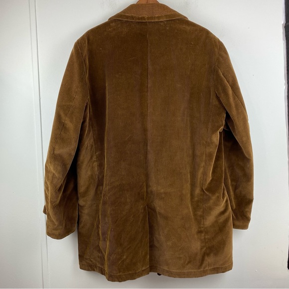 Vintage Oakbrook Sportswear size 46 Tall Men’s Brown Corduroy Button Up Coat - Picture 8 of 9